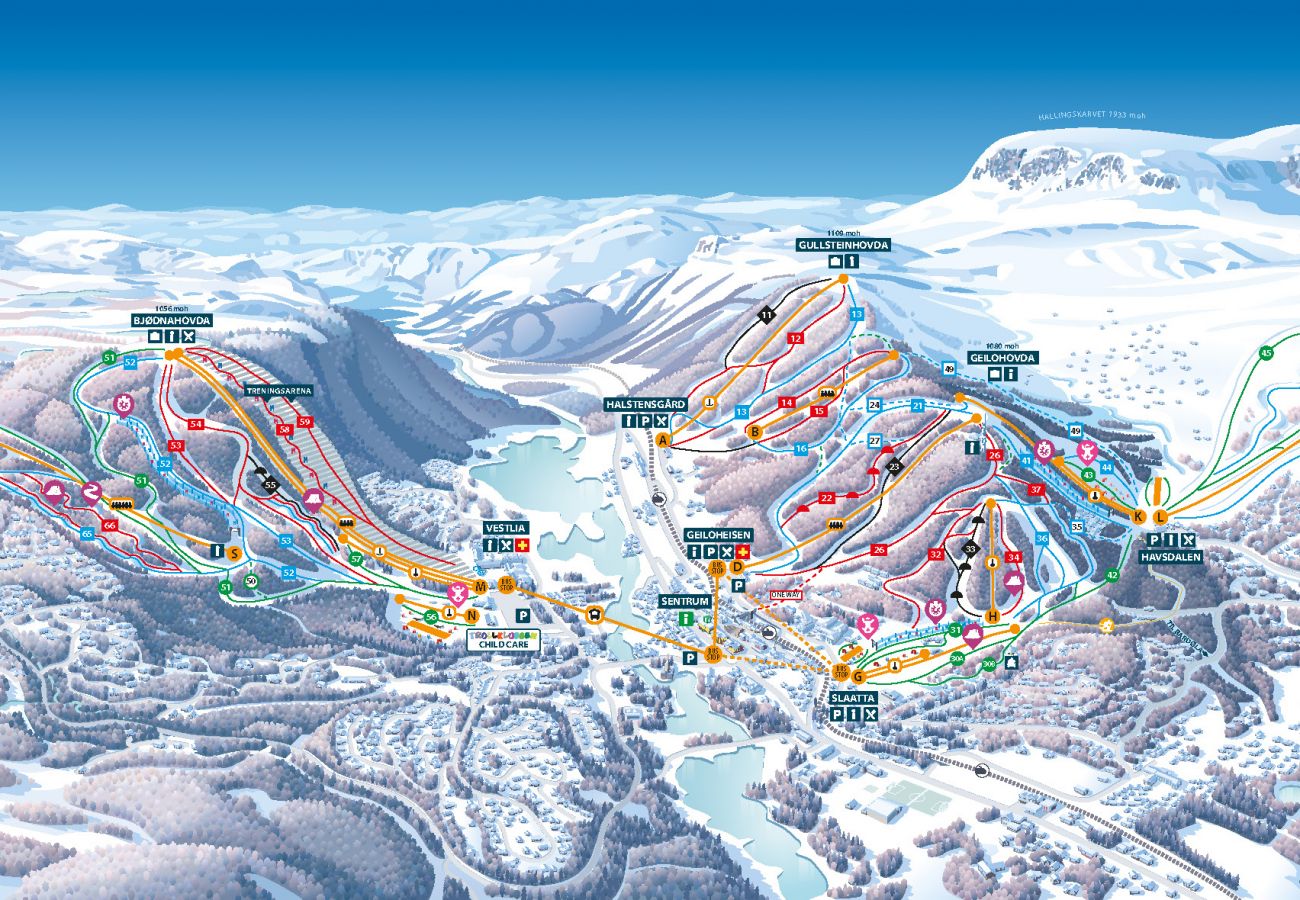 Leilighet i Hol - Sentral leilighet - rett ved skisenter - 2 parkering plasser